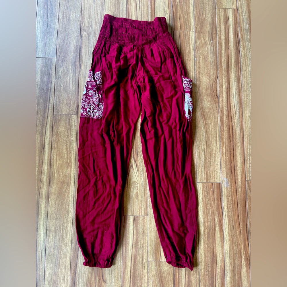 Red Harem Pants
